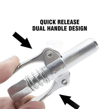 Double Handle Grease Gun Coupler For Mechanic (CC01)