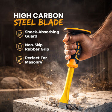 Heavy Duty Stone Chisel With Safety Grip (DSC1)