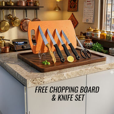 7 Pcs Cookware Set + Free Knife Set & Chopping Board (7SCS1)