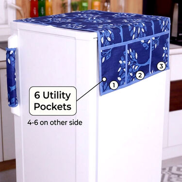 5 Pcs Fridge Cover Set + 10 Free Gifts with Kitchen Scissor (5FC9)