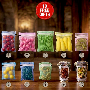 5 Pcs Fridge Cover Set + 10 Free Gifts with Kitchen Scissor (5FC9)
