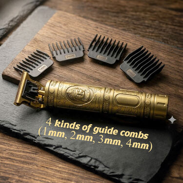 Stylish Golden Trimmer With Free Nose & Ear Trimmer (PMTNT3)