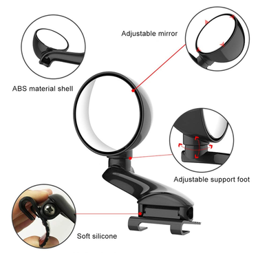 Adjustable Wide Angle Blind Spot Safety Mirror For Car (BM4)