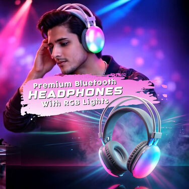 Premium Wireless Bluetooth Headphones With RGB Lights (OWS1CS)
