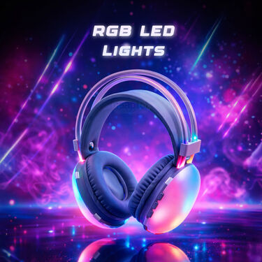 Premium Wireless Bluetooth Headphones With RGB Lights (OWS1CS)