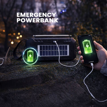 Solar Rechargeable Portable Bluetooth Speaker with Radio Support (BLS20CS)