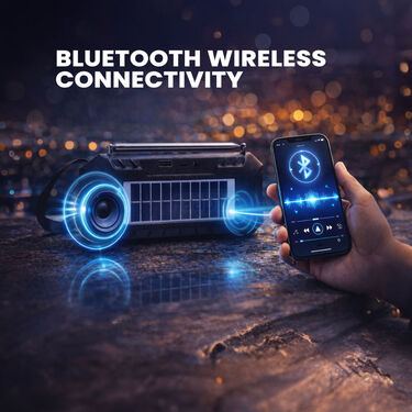 Solar Rechargeable Portable Bluetooth Speaker with Radio Support (BLS20CS)