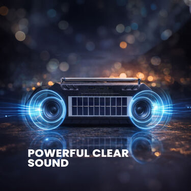 Solar Rechargeable Portable Bluetooth Speaker with Radio Support (BLS20CS)