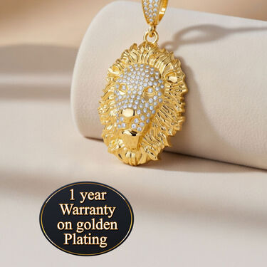 Narsimha Lion Face Pendant with Golden Chain  (MGJC4)