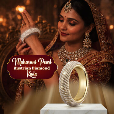 Maharani Pearl Austrian Diamond Kada (LJC2)