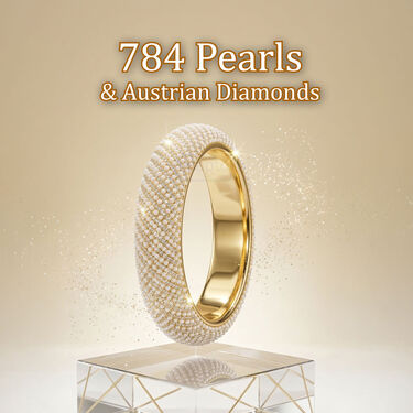 Maharani Pearl Austrian Diamond Kada (LJC2)