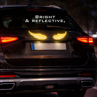 Angel Wings Decorative Reflective Stickers For Car & Bike (CED5)