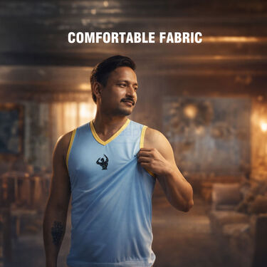 Pack of 5 Sleeveless Printed Vests For Men (5SL11)