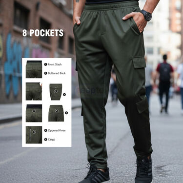 Dhamaka Deal - Pack of 3 Men's 8 pocket pant (3SPT22)