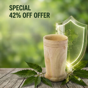 Ayurvedic Antibacterial Neem Wooden Glass (NUTRA37)