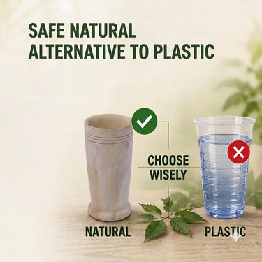 Ayurvedic Antibacterial Neem Wooden Glass (NUTRA37)