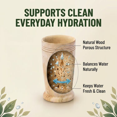Ayurvedic Antibacterial Neem Wooden Glass (NUTRA37)