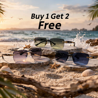 Rimless Sunglasses B1 G2 Free (3SG)