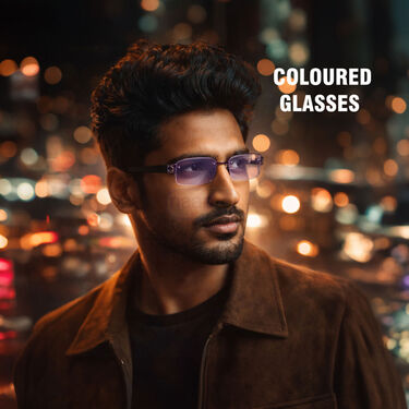 Rimless Coloured Adaptive Power Reading Glasses (1CORG7)