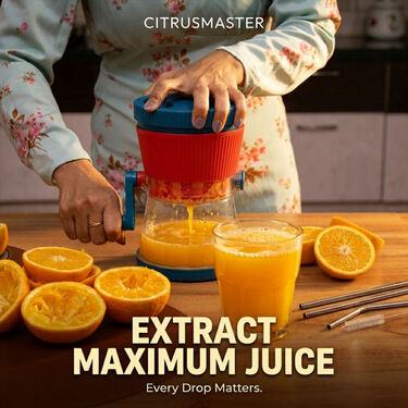 All season Fruit Juicer + 4 Pcs Stainless Steel Straw (FJ23)