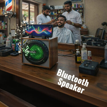 9 In 1 Rechargeable Wooden Mantra Device With Inbuilt Bluetooth Speaker & FM Radio (MD24)