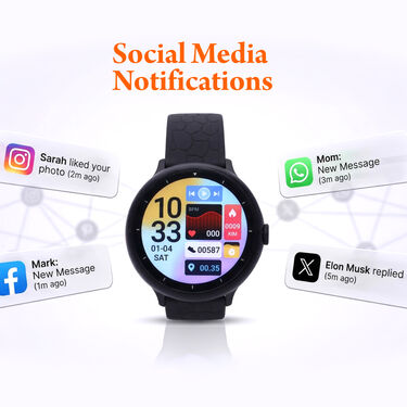 Round dial Premium Bluetooth Calling Smart Watch With 7 Strap (BCSW56)
