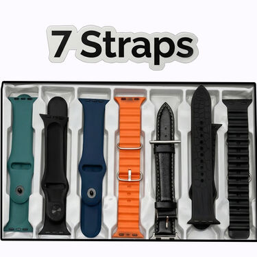 Round dial Premium Bluetooth Calling Smart Watch With 7 Strap (BCSW56)