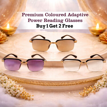 Premium Coloured Adaptive Power Reading Glasses B1G2 Free (3CORG9 ...