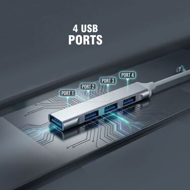 4 Port Type C Usb Hub (CDC19)