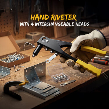Hand Rivet Gun With 4 Interchangeable Heads (HR01) – Naaptol