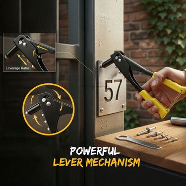 Hand Riveting Gun Hand Rivet Gun With 4 Interchangeable Heads (HR01) – Naaptol