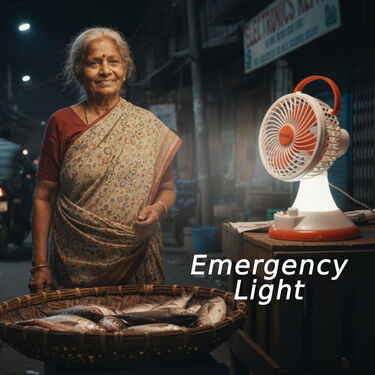 Rechargeable Big 6 Fan With Emergency Led Light (EF36)