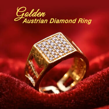 Golden Austrian Diamond Ring (MGR2) – Naaptol