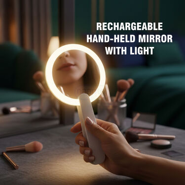 Rechargeable Handheld Mirror With Light (LMM)
