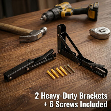 Pack of 2 Multipurpose Folding Table Bracket With Fittings (FMB)
