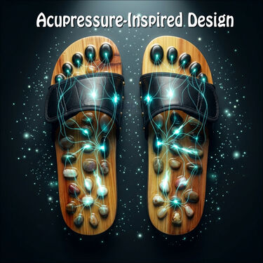 Pain Relief Natural Stone Acupressure Slipper (AYS06)