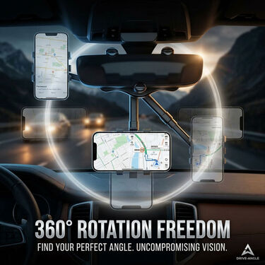 Rotating Car Mobile Holder For Navigation Live Recording Selfies Video Watching (CMH6)