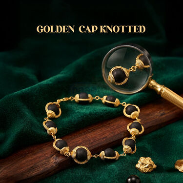 Golden Karungali Mala Bracelet (GKMB2)