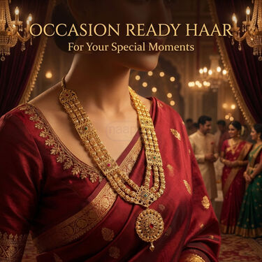 Golden Rani Haar Necklace + Free Mangalsutra with Earrings (RHNFM1)