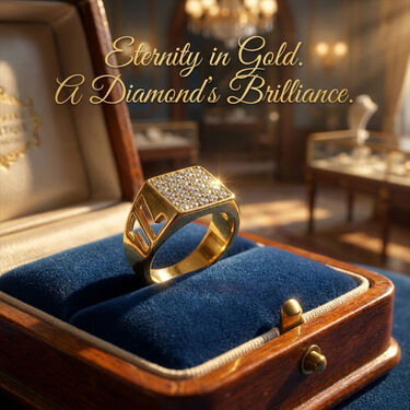 Golden Ring Watch + 2 Chain + Bracelet + Ring (GWR2CBR)