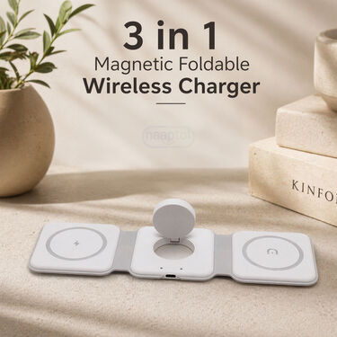 3 In 1 Compatible Magnetic Foldable Wireless Charger (CDC21)