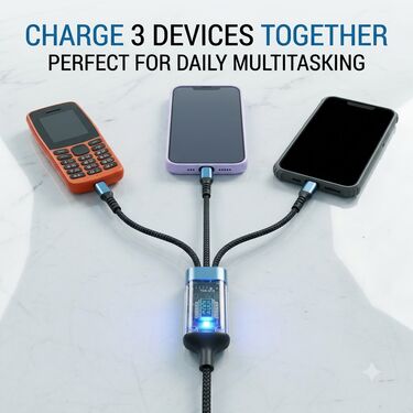 3 In 1 Cable With Fast Charging Chipset (CDC20)