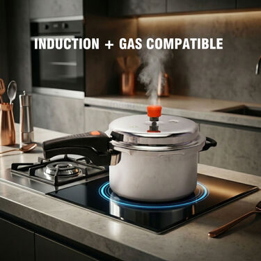 5 + 3 ltr Induction Base Pressure Cooker Combo (2PC3)