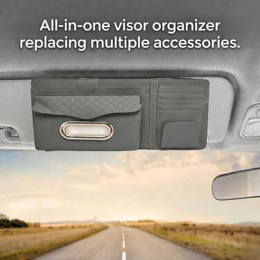 Car Sun Visor Storage Organizer With Tissue Holder (CO3)
