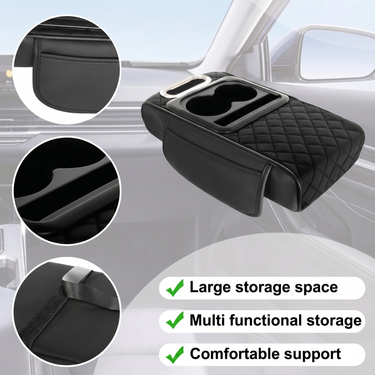 Car Armrest Cushion Organiser With Tissue & Cup Holder (CIC2)
