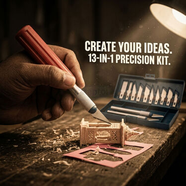 Professional 13 Pc Precision Knife Set For Cutting Carving And Trimming (KCS13)