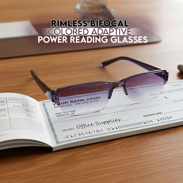 Rimless Bifocal Colored Adaptive Power Reading Glasses (1BCORG) – Naaptol