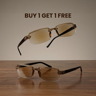 Rimless Adaptive Power Coloured Reading Glasses Buy1 Get 1 Free (2CORG)