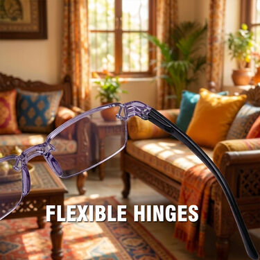Rimless Coloured Adaptive Power Reading Glasses Buy 1 Get 1 Free (2CORG7)