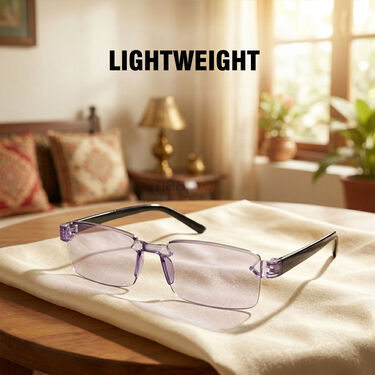 Rimless Coloured Adaptive Power Reading Glasses Buy 1 Get 1 Free (2CORG7)